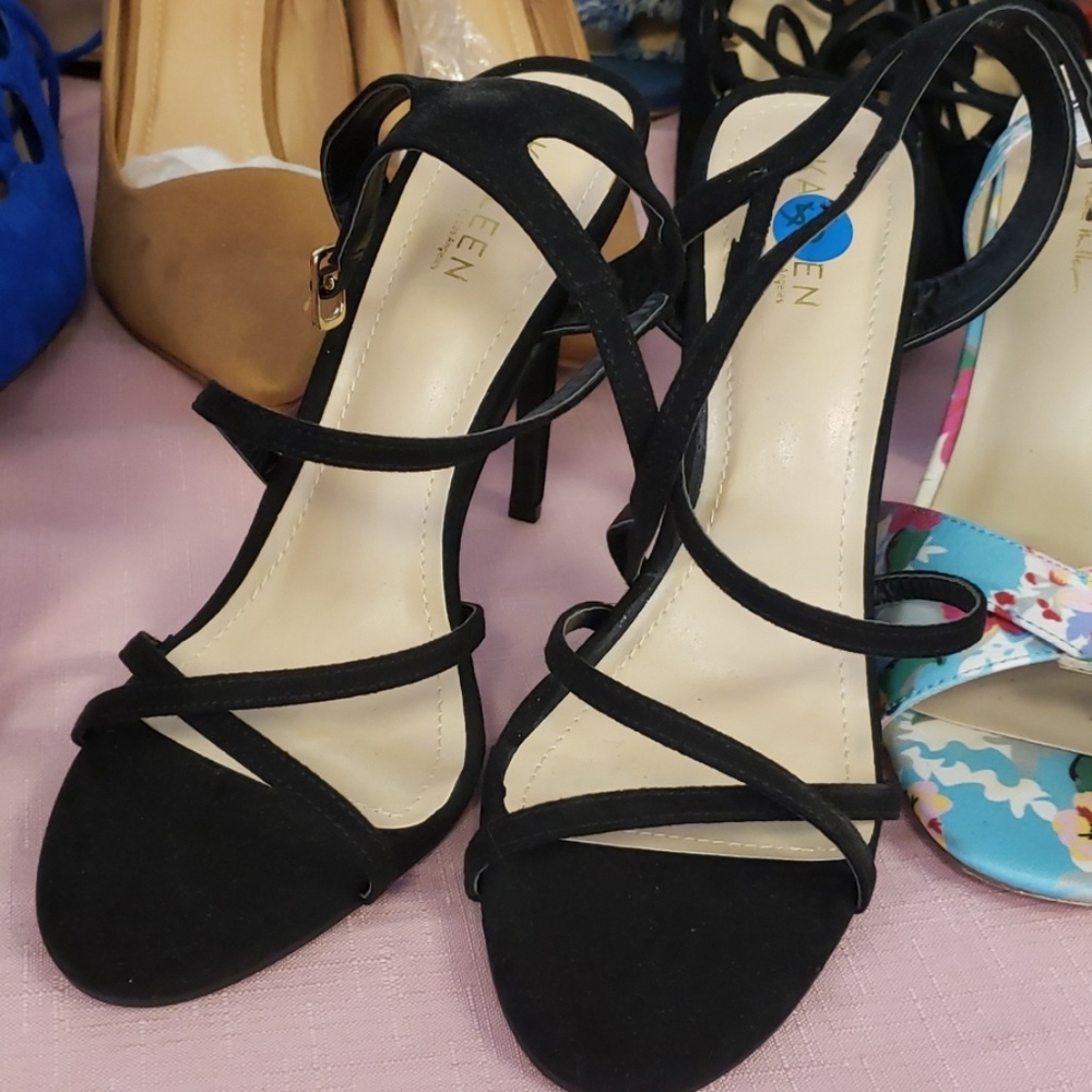 black high heels